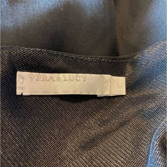 Vera & Lucy Black Cami with Lace Size M - Picture 4 of 4